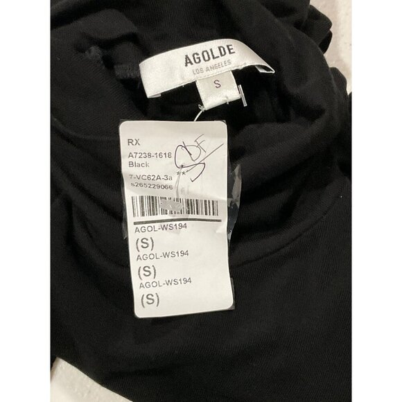 AGOLDE Pascale Turtleneck in Black Small Womens Long Sleeve Top - Picture 9 of 14